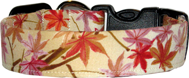 Japanese Maples Handmade Dog Collar