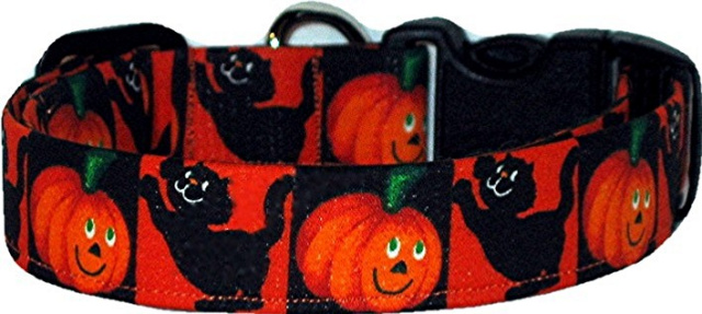 Cats & Pumpkins Handmade Dog Collar