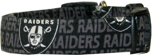 Mini Oakland Raiders Dog Collar